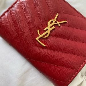 SAINT LAURENT MONOGRAM ZIPPED CARD CASE